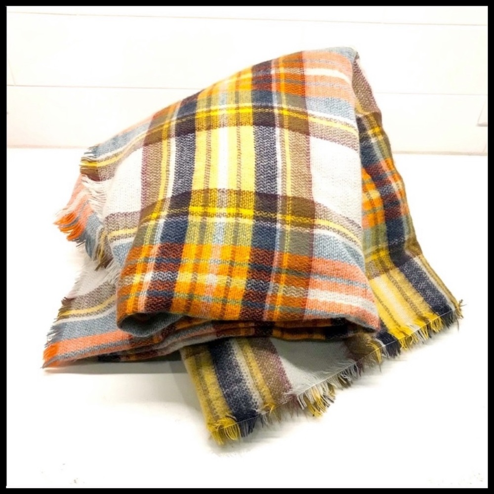 Zara Oversized Plaid Blanket Scarf - Picture 2 of 5